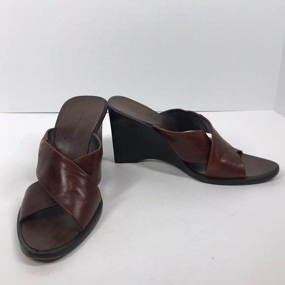 Banana Republic Brown Leather Heeled Sandals - Picture 4 of 8